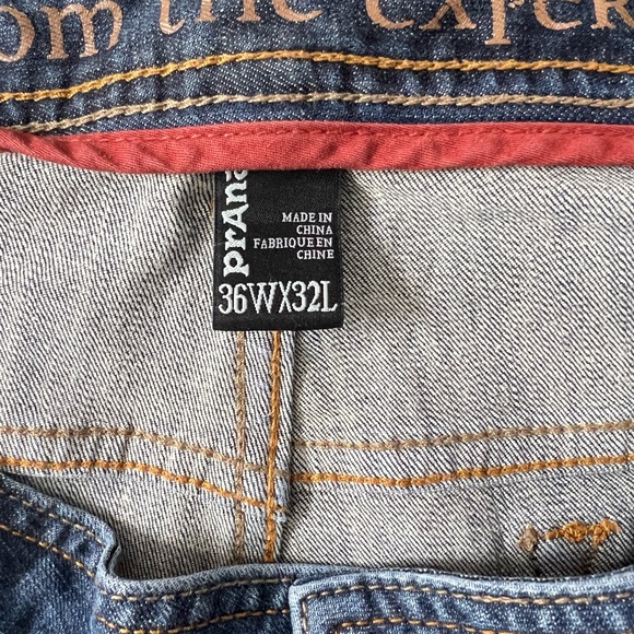 prAna mens Stretch Breathe Jeans - Men's 36W 34L EUC A409 - Picture 8 of 12